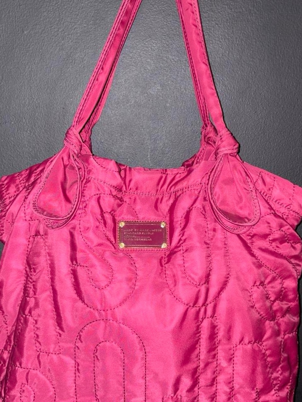 Marc By Marc Jacobs Hot Pink Quilted Tote